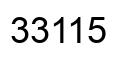 Number 33115 black image