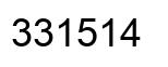 Number 331514 black image