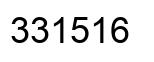 Number 331516 black image