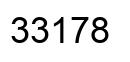 Number 33178 black image
