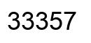 Number 33357 black image