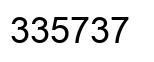 Number 335737 black image
