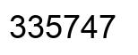 Number 335747 black image