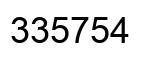 Number 335754 black image