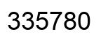Number 335780 black image