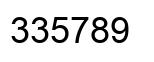 Number 335789 black image
