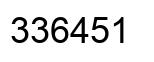 Number 336451 black image