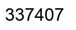 Number 337407 black image