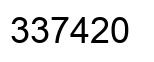Number 337420 black image