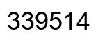 Number 339514 black image