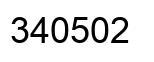 Number 340502 black image