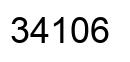 Number 34106 black image