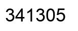 Number 341305 black image