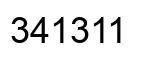 Number 341311 black image