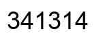 Number 341314 black image