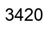 Number 3420 black image