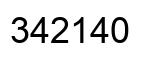 Number 342140 black image