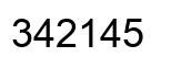 Number 342145 black image