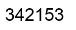 Number 342153 black image