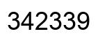 Number 342339 black image
