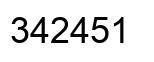 Number 342451 black image
