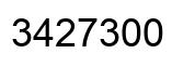 Number 3427300 black image