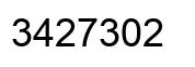 Number 3427302 black image
