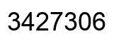 Number 3427306 black image