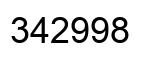 Number 342998 black image