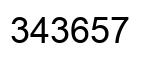 Number 343657 black image