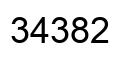 Number 34382 black image
