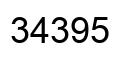 Number 34395 black image
