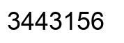 Number 3443156 black image