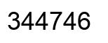 Number 344746 black image