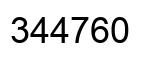 Number 344760 black image