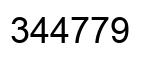 Number 344779 black image
