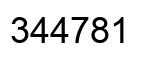 Number 344781 black image