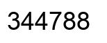 Number 344788 black image