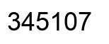 Number 345107 black image