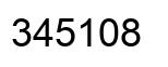 Number 345108 black image