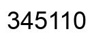 Number 345110 black image