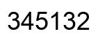 Number 345132 black image
