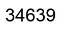 Number 34639 black image