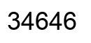 Number 34646 black image