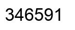 Number 346591 black image