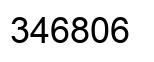 Number 346806 black image