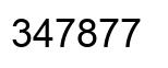 Number 347877 black image