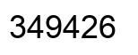 Number 349426 black image