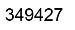 Number 349427 black image