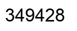 Number 349428 black image